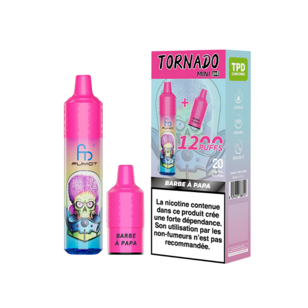 Kit Tornado Mini 1200 Puffs (+ 2 Pods 2ml 20mg) Fumot